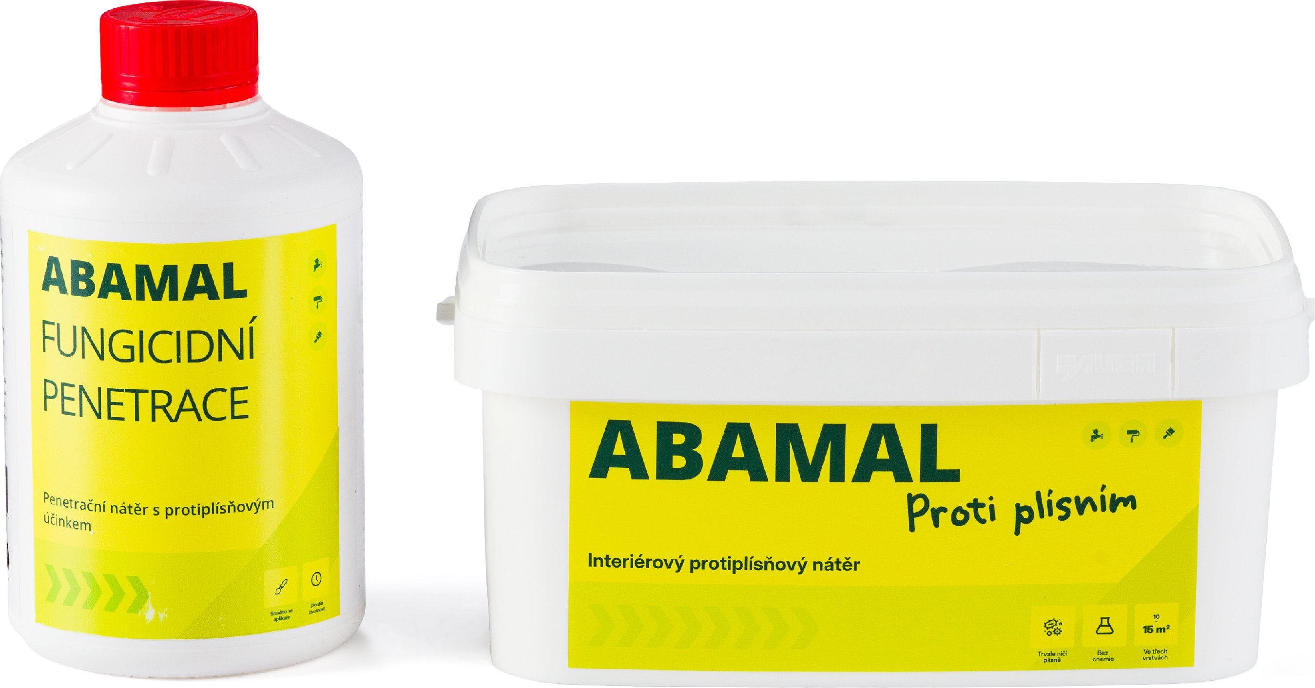 ABAMAL Proti plísním 2.5L + Fungicidní penetrace 1L- Bílá