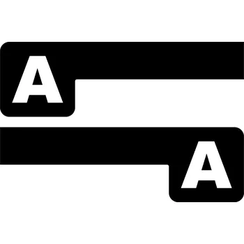 Knihovna Abecední praporcový rozřaďovač černý