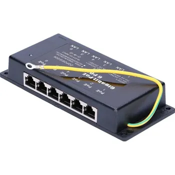 Routerboard POE injektor aktivní/pasivní - 6x 1 Gb/s, stíněný, 802.3af/at INJ-PAN6-GB