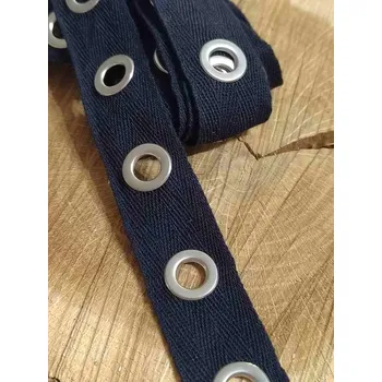 Prýmek / průchodky na stuze šíře 24 mm barva černá