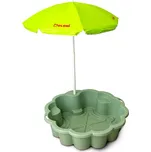 DOLONI Pískoviště Květina EKO zelená se slunečníkem