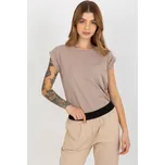BASIC FEEL GOOD Dámské tričko Ruby tmavě béžové Velikost: XL