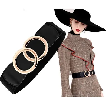 Opasek Camerazar Široký dvoukroužkový dámský pásek k elegantním šatům