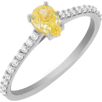 Prsten Zásnubní prsten s certifikovaným fancy yellow lab-grown diamantem Ernes