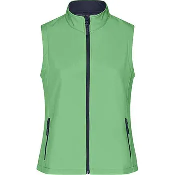 Dámská vesta James&Nicholson Dámská softshellová vesta JN1127 Green-Navy L