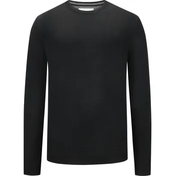 Dámský svetr Velké Velikosti - s.Oliver - Lehký bavlněný svetr s vyšitým logem - 3XL - Černá