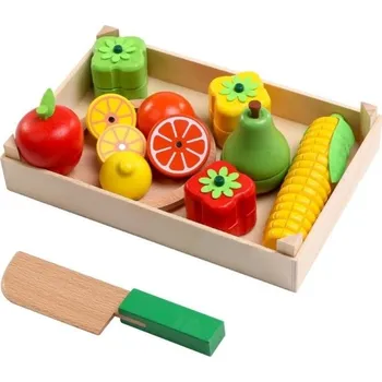 Dřevěná hračka Dětská sada ovoce a zelenina 2