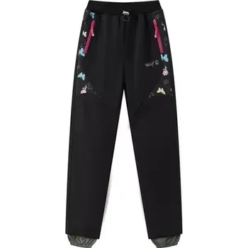 Dívčí kalhoty Dětské zateplené softshelové kalhoty WOLF B2491 černé vel.92