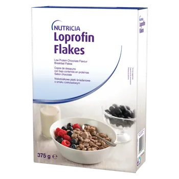 Loprofin Flakes s čokoládovou příchutí nízkobílkovinné PKU, 375 g