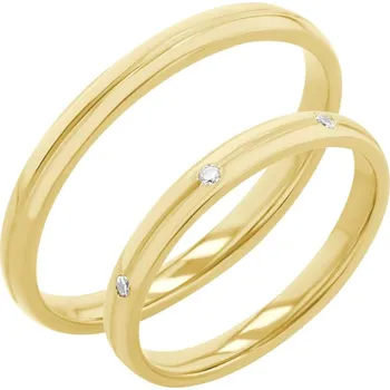 Prsten Zlaté snubní prsteny s diamanty Lavori