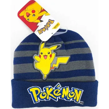 Čepice Chlapecká zimní čepice pokémon, modrá, vel. Uni, 3-8 let