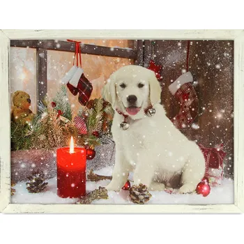 Obraz Autronic BD591 nástěnný LED obraz 30 x 40 cm zimní motiv