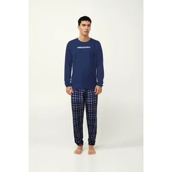 Pánské pyžamo Vamp Pánské bavlněné pyžamo s manžetami 23929