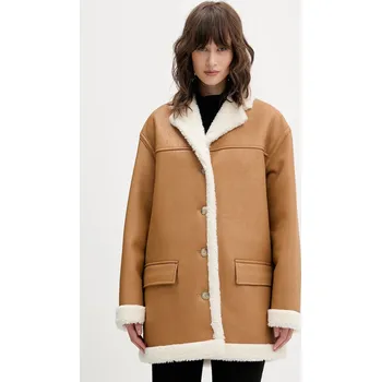 Dámský kabát Kabát HUGO Malaja-1 béžová barva, 50546743 08X, vel. 38