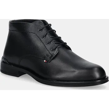Pánská obuv Kožené boty Tommy Hilfiger CORPORATE HILFIGER LTH BOOT FM0FM05697 černá 99X, EUR 43