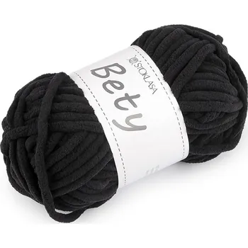 Příze Pletací žinylková příze Bety 100 g - 10 (01) černá