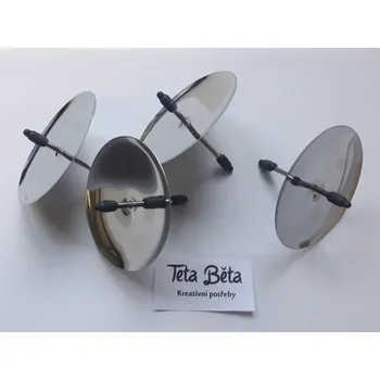 Svíčka Bodce na svíčky stříbrné 5 cm 4 kusy