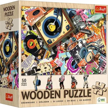 Puzzle TREFL Dřevěné puzzle Ve světě hudby 501 dílků