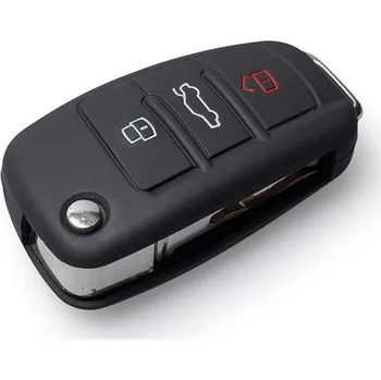 Ochranné silikonové pouzdro na klíč pro Audi s vystřelovacím klíčem, barva černá