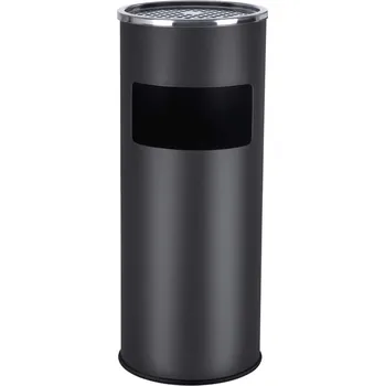 Odpadkový koš SONGMICS Stojící popelník, 25.2×25.2×60.4cm, černý Odpadkový koš