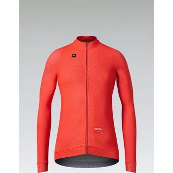 cyklistický dres GOBIK Cyklistický dres s dlouhým rukávem zimní - HYDER - červená XS