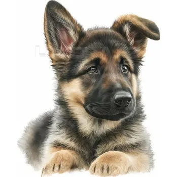 Nášivka Nažehlovačka Německý ovčák štěně ouško - 5 x 6 cm