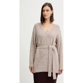 Pánský svetr Svetr z vlněné směsi Guess KIYOKA W5BR0P.Z4302 hnědá 84X, vel. M