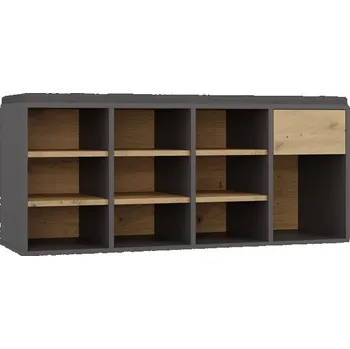 Botník Falco Botník se sedákem Tazin antracit/dub artisan