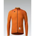 GOBIK Cyklistický dres s dlouhým rukávem zimní - HYDER BLEND 2.0 - oranžová