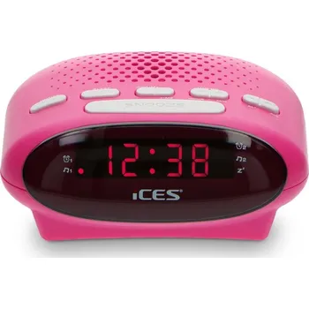 Radiopřijímač Rádio s hodinami Růžová ICR-210 PINK ICES