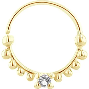 Piercing Zlatý septum piercing s bílým topazem Arla