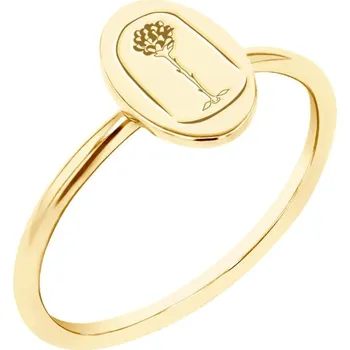 Prsten Oválný prsten s gravírem růže Malý princ