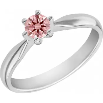 Šperk Zásnubní prsten s certifikovaným fancy pink lab-grown diamantem Iravan