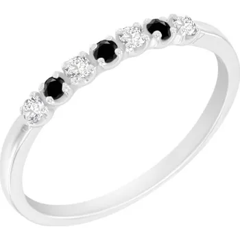 Prsten Eternity prsten s černými a bílými diamanty Gianna