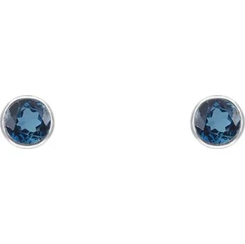 Náušnice Minimalistické bezel náušnice s londýnskými topazy Tofine