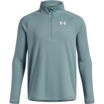 Chlapecká mikina Dětská funkční mikina na zip Under Armour B TECH 2.0 1/2 ZIP zelená 1363286-323 - YXL | UK 7,5 | US 10