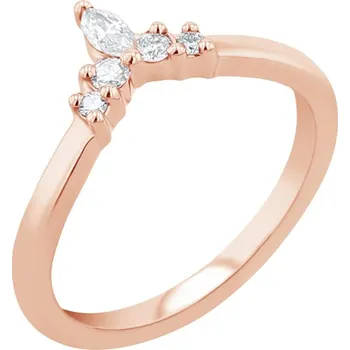 Prsten Vykrojený snubní prsten s diamanty Joni