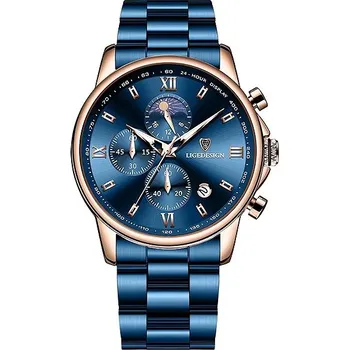 Hodinky LIGE Iron Knight, modré
