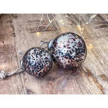 Vánoční dekorace Vánoční ozdoba stříbrná PRŮMĚR: 6 cm