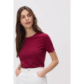 Dámské tričko Reserved - Tričko regular z bavlny - hnědá - 951ED-83X - 951ED-83X-S