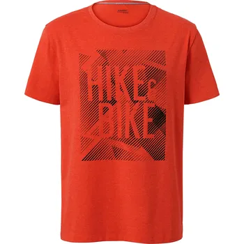 Pánské tričko 644404 - Tchibo - Funkční triko - pro muže - vel. XL 56/58 - barva: oranžová/s potiskem