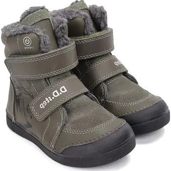 Chlapecká zimní obuv D.D.STEP ZIMNÍ BLIKACÍ OBUV W068-52998L KHAKI (35) - 763515813960