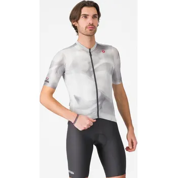 cyklistický dres CASTELLI Cyklistický dres s krátkým rukávem - GIRO ESPRESSO - šedá XL