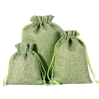 Dárková taška Pytlík z juty olivově zelený (tři rozměry), Rozměr: 12,0 x 17,5 cm