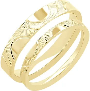 Prsten Snubní prsteny s ruční rytinou slunce Villa