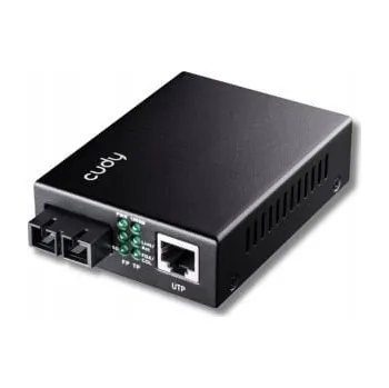 Switch Cudy MC100GSB-60B konvertor síťové kabeláže 1000 Mbit/s Vícevidové, Jednovidové Černá