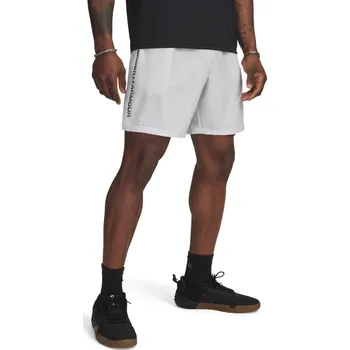 Pánské kraťasy Pánské sportovní kraťasy Under Armour TECH WOVEN WORDMARK SHORTS šedé 1383356-023 - XL | UK 11,5 | US 12,5