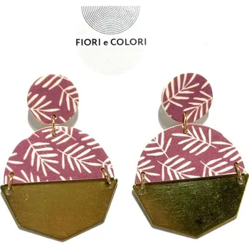 Náušnice Puzety purple circle - Fiori e Colori