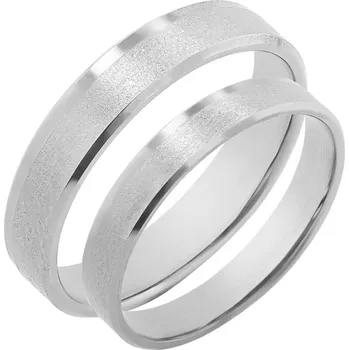 Prsten Matné snubní prsteny ze zlata s lesklými okraji Kalea