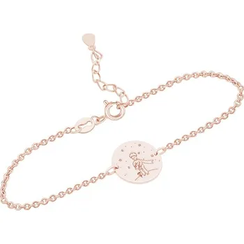 Náramek Stříbrný náramek Malý princ s růží a gravírem